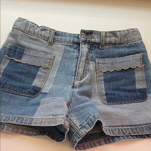 Girls Zara Stylish Blue Denim Shorts (Size 10)